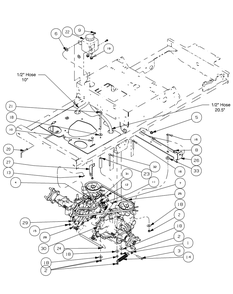Drive Train Assembly 2008 And Before Diagram and Parts List for Z-FORCE44 17AF3AGL-17AF3AGL010 Cub Cadet Lawn Tractor